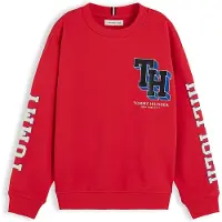Tommy Hilfiger Sudadera azul / marino / rojo fuego / blanco