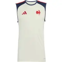 Adidas adidasCamiseta de rugby sin mangas Francia 2XL Cream White / Shadow Navy Hombre