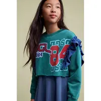 Desigual , Vestido 2 en 1 volantes, NiñOs, Algodon, Verde, 5/6
