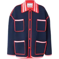 Essentiel Antwerp Cárdigan 'KOKORICO' marino / rosa / rojo