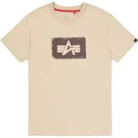Alpha industries Camiseta beige / marrón oscuro