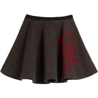 Desigual , Falda corta punto rayas, NiñOs, Negro, 9/10
