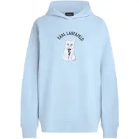 Karl Lagerfeld Sudadera 'Ikon Choupette' azul claro / negro / blanco