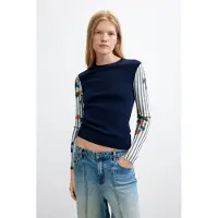 Desigual , Jersey Estampado Floral, Mujer, Azul, L