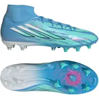 Adidas adidasBota de fútbol F50 Sparkfusion League Mid Cut Trinity Rodman para césped natural seco y artificial 40 2/3 Semi Blue Burst / Cloud White / Lucid Pink Mujer