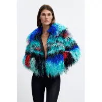 Desigual , Abrigo Pelo Largo Lacroix, Mujer, XL