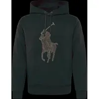 Ralph Lauren para hombre. 710B27500001 Sudadera con capucha big pony negra (S), Negro, Casual, Algodón, outlet 2026.