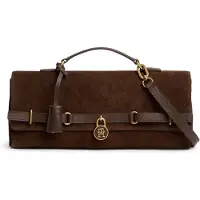 Tommy Hilfiger Bolso de mano 'SUEDE' marrón oscuro