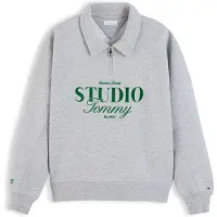 Tommy Hilfiger Sudadera 'STUDIO TOMMY' gris / verde