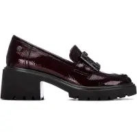 Xti para mujer. 14622902-BURDEOS Mocasines 146229 burdeos (36), 5 a 8cm, Hebilla, Casual, Granate, Clásico, Charol, outlet 2026.