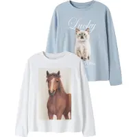 Name it Camiseta 'NKFVOTEA' ópalo / marrón / greige / blanco