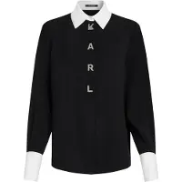 Karl Lagerfeld Blusa negro / blanco