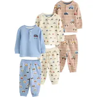 Next Pijama 'Transport' ecru / azul claro / azul oscuro / capuchino