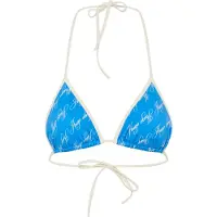 HUGO underwear Top de bikini 'MONOGRAM' azul / blanco
