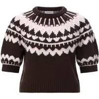 Rich&royal Jersey marrón oscuro / rosa / blanco