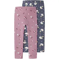 Name it Leggings 'NMFVIVIAN' navy / malva / rojo rubí / blanco
