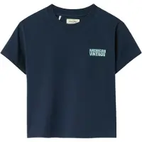 American vintage Camiseta 'GIXY' navy / azul claro
