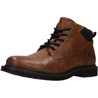 Bugatti Botas con cordones cognac / gris oscuro / negro