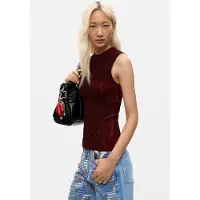 Desigual , Camiseta Sin Mangas Punto, Mujer, Rojo, S