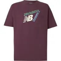 New Balance Camiseta azul claro / verde claro / rojo vino / blanco