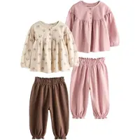 Next Pijama beige / marrón oscuro / rosé