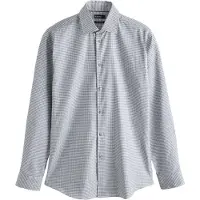 Next Camisa gris oscuro / blanco