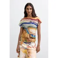 Desigual , Camiseta Estampada, Mujer, Poliester, S