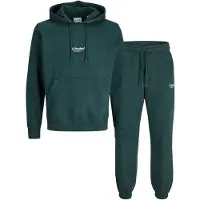 Jack & Jones Ropa para correr 'JJESOHO' verde oscuro / blanco