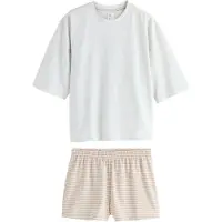 Next Pijama de pantalón corto arena / gris moteado