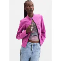 Desigual , Cazadora Efecto Piel, Mujer, Poliuretano, Rojo, XL