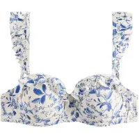 Next Top de bikini crema / azul
