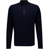 Vanguard Jersey 'Pullover with half-zip and allover texture' azul oscuro
