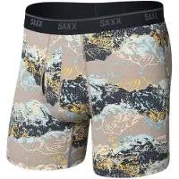 Saxx - Quest Quick-Dry Mesh Boxer Brief Fly 6'' - Ropa interior fibra sintética size XL, azul