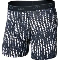 Saxx - Quest Quick-Dry Mesh Boxer Brief Fly 6'' - Ropa interior fibra sintética size L, azul