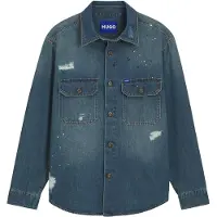HUGO Chaqueta de entretiempo 'Ebolt_1' azul oscuro / negro / blanco