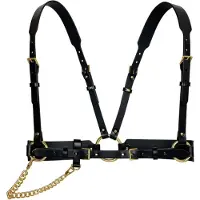Haute Cuir Cinturón 'Tara Chain Harness' negro