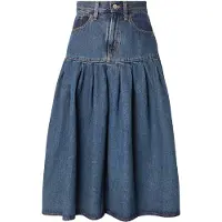 Levi's Falda 'Yoked Pleated Skirt' azul denim