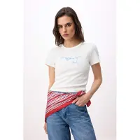 Trendyol Camiseta azul claro / blanco