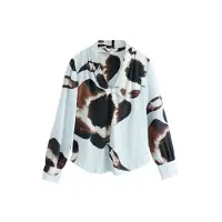 Next Blusa azul pastel / marrón castaño / negro / offwhite