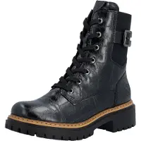 Rieker Botines con cordones negro
