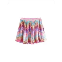 Next Falda azul oscuro / oro / lila / rosa