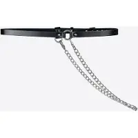 Haute Cuir Cinturón 'Skinny Chain Belt' negro