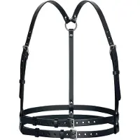 Haute Cuir Cinturón 'Double Belt Harness' negro