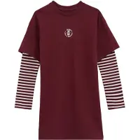 We fashion Vestido rojo vino / blanco