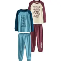Next Pijama beige claro / azul cielo / azul oscuro / borgoña