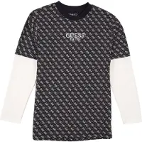 GUESS Camiseta navy / blanco