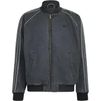 Adidas Originals Chaqueta de entretiempo 'SST DENIM TRACK' gris / negro denim