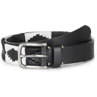 Howard London Cinturón 'Howard Polo Belt Black / White' mezcla de colores