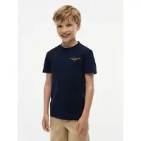 Tommy Hilfiger Camiseta 'Essential' navy / dorado