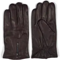 Howard London Guantes con dedos 'Barney' marrón oscuro